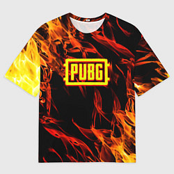 Футболка оверсайз мужская Battlegrounds flame, цвет: 3D-принт