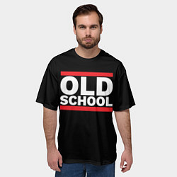 Футболка оверсайз мужская Old school - experience, цвет: 3D-принт — фото 2