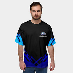 Футболка оверсайз мужская Subaru geomery, цвет: 3D-принт — фото 2