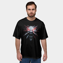 Футболка оверсайз мужская The Witcher logo game, цвет: 3D-принт — фото 2