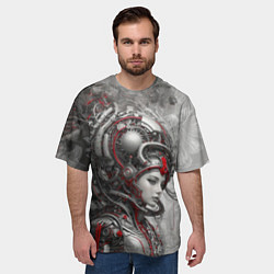 Футболка оверсайз мужская Кибернетический андроид, цвет: 3D-принт — фото 2