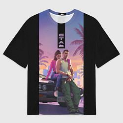 Футболка оверсайз мужская ГТА 6, цвет: 3D-принт