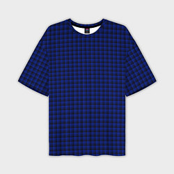 Мужская футболка оверсайз Паттерн объёмные квадраты тёмно-синий