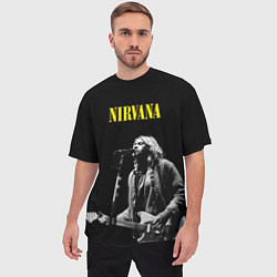 Футболка оверсайз мужская Группа Nirvana Курт Кобейн, цвет: 3D-принт — фото 2