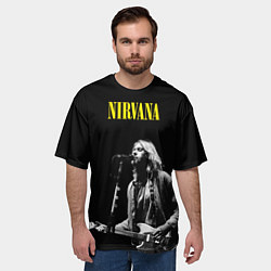 Футболка оверсайз мужская Группа Nirvana Курт Кобейн, цвет: 3D-принт — фото 2
