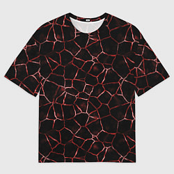 Мужская футболка оверсайз Лава кракелюрная