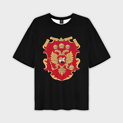 Мужская футболка оверсайз Российская империя символика герб щит