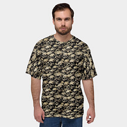 Футболка оверсайз мужская Грязные черепа, цвет: 3D-принт — фото 2