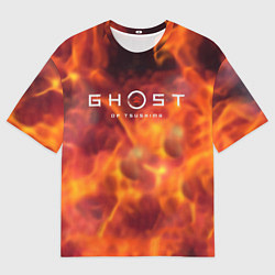 Футболка оверсайз мужская Ghost of Tsushima games, цвет: 3D-принт