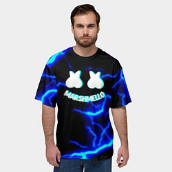 Футболка оверсайз мужская Маршмэллоу шторм, цвет: 3D-принт — фото 2