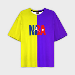Футболка оверсайз мужская NBA sport полосы, цвет: 3D-принт