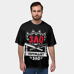 Футболка оверсайз мужская Слово пацана: зло порождает зло, цвет: 3D-принт — фото 2