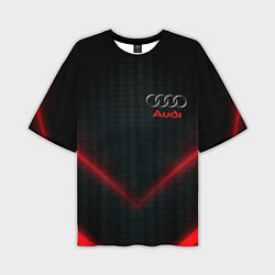 Мужская футболка оверсайз Audi stripes neon