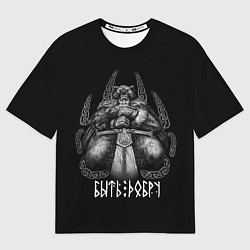 Футболка оверсайз мужская Велес - быть добру, цвет: 3D-принт