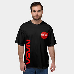 Футболка оверсайз мужская NASA космос, цвет: 3D-принт — фото 2