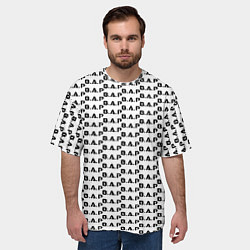 Футболка оверсайз мужская BAP kpop steel pattern, цвет: 3D-принт — фото 2