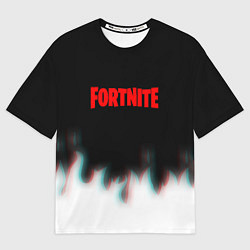 Футболка оверсайз мужская Fortnite flame glitch, цвет: 3D-принт