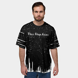 Футболка оверсайз мужская Three days grace rock band, цвет: 3D-принт — фото 2