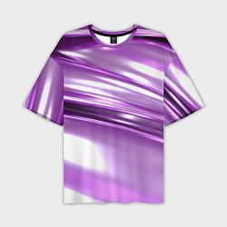 Мужская футболка оверсайз Нежные фиолетовые полосы абстракта