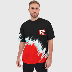 Футболка оверсайз мужская Roblox краски текстура, цвет: 3D-принт — фото 2