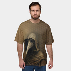 Футболка оверсайз мужская Чумной доктор в балахоне, цвет: 3D-принт — фото 2