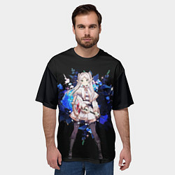 Футболка оверсайз мужская Фрирен маг эльфийка, цвет: 3D-принт — фото 2