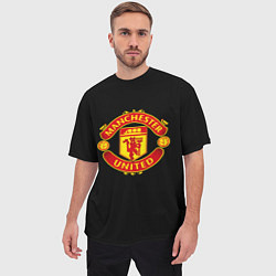 Футболка оверсайз мужская Manchester United fc club, цвет: 3D-принт — фото 2