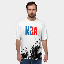 Футболка оверсайз мужская Basketball краски, цвет: 3D-принт — фото 2