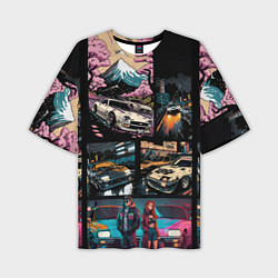Футболка оверсайз мужская Japanese jdm art, цвет: 3D-принт