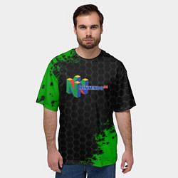 Футболка оверсайз мужская Nintendo 64 броня, цвет: 3D-принт — фото 2