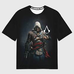 Футболка оверсайз мужская Эдвард Кенуей Assassins black flag, цвет: 3D-принт