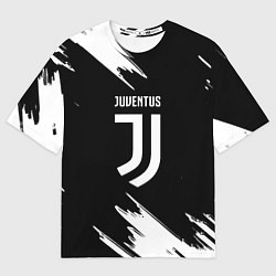Мужская футболка оверсайз Juventus краски текстура