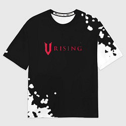 Футболка оверсайз мужская V Rising краски, цвет: 3D-принт