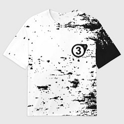 Мужская футболка оверсайз Half life краски текстура