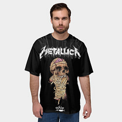 Футболка оверсайз мужская Металлика - мумия, цвет: 3D-принт — фото 2