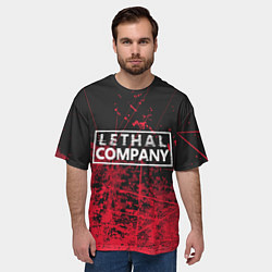 Футболка оверсайз мужская Lethal Company: Red Trail, цвет: 3D-принт — фото 2