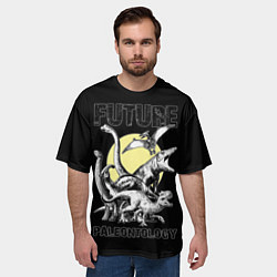 Футболка оверсайз мужская Future paleontology, цвет: 3D-принт — фото 2