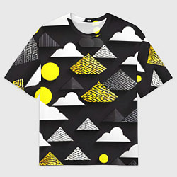 Футболка оверсайз мужская Минимализм в облаках, цвет: 3D-принт