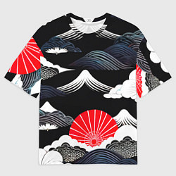 Футболка оверсайз мужская Японская симфония, цвет: 3D-принт