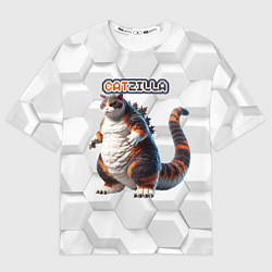 Футболка оверсайз мужская Catzilla big, цвет: 3D-принт