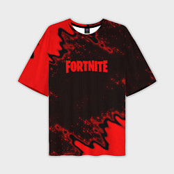 Мужская футболка оверсайз Fortnite game colors red