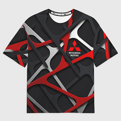Футболка оверсайз мужская Mitsubishi - texture, цвет: 3D-принт