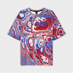 Мужская футболка оверсайз Абстрактный разноцветный паттерн