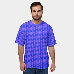 Футболка оверсайз мужская Паттерн мягкие круглые звездочки, цвет: 3D-принт — фото 2