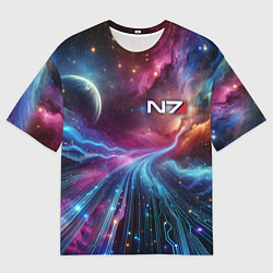 Футболка оверсайз мужская Mass Effect - N7, цвет: 3D-принт