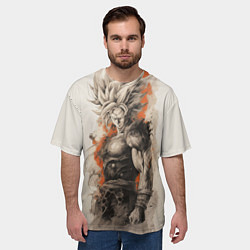 Футболка оверсайз мужская Super Saiyan Goku, цвет: 3D-принт — фото 2