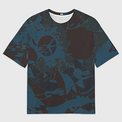 Мужская футболка оверсайз Абстрактный камуфляж