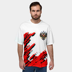Футболка оверсайз мужская Россия герб империя, цвет: 3D-принт — фото 2