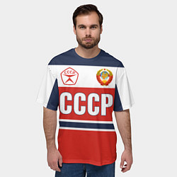 Футболка оверсайз мужская Союз Советских Социалистических Республик - СССР, цвет: 3D-принт — фото 2