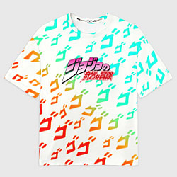 Мужская футболка оверсайз JoJo Bizarre pattern